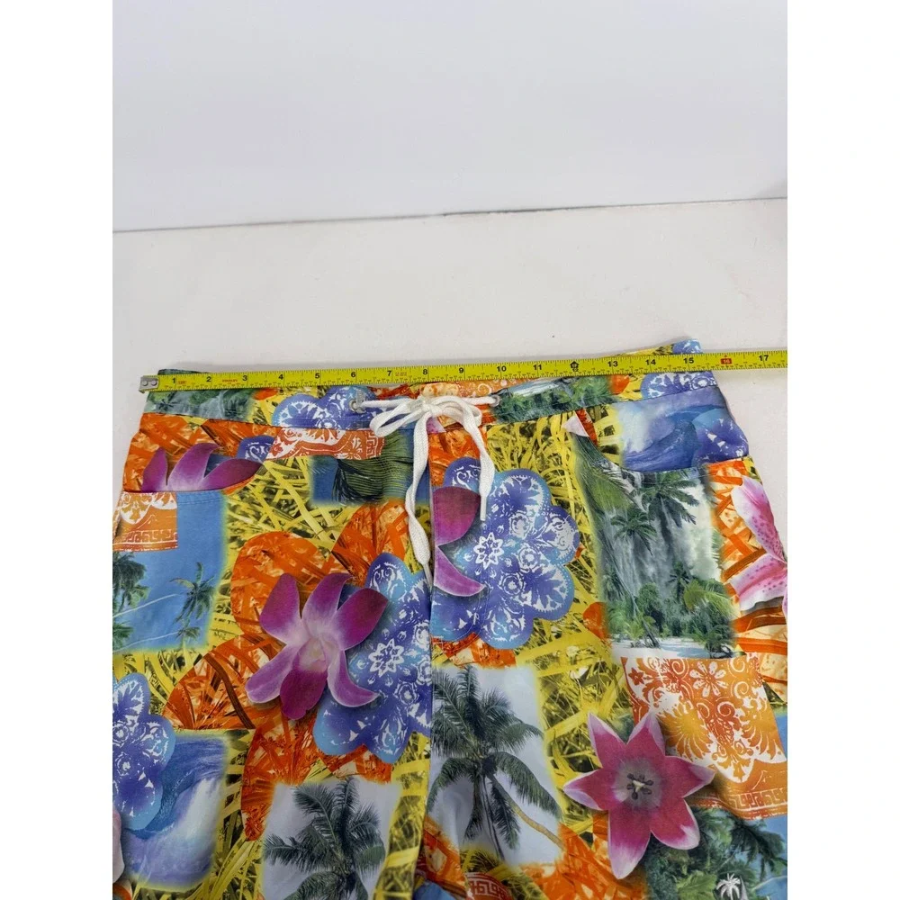 Body Glove Mens Tropical Floral Board Shorts Multicolor Hibiscus Palm Tree Sz  L